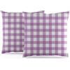 ggaimwf Copricuscini a Quadretti Confezione da 2 50x50 cm Viola Controllato Agriturismo Copricuscini decorativi Copricuscini quadrati per Divano Soggiorno Home decor Federa per cuscino sparsa