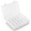 REBECCAGIBSON 13 pezzi portaminuteria trasparenti, piccole scatole organizer per perline, scatola trasparente per riporre gioielli, 2 misure, include 1 grande e 12 piccole, per orecchini, anelli, perline