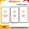 Bingo Cat Novecel 5pc Vetro Con OCA Cellulare Obiettivo di Vetro di Riparazione Dello Schermo Per Samsung A06 A56 A16 A17 A07 A15 5G S23FE S22 A52 Sostituzione