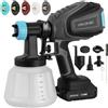 Cecotec TotalPaint 4000 Liberty Pistola a Batteria per Verniciatura con Potenza di 800W, Precisione di 14kPa, Include 5 Ugelli