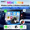 Carlinkit Adattatore Wireless CarlinKit 5.0 Mini Ultra 3 per CarPlay e Android Auto, WiFi 2.4G e 5.8GHz, BLE, Aggiornamento OTA, Plug and Play per Auto OEM