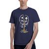 NONE T-shirt Uomo 100% Cotone, Maglietta Manica Corta Girocollo con Stampa Teschio Colorato, Graphic Tee Casual Streetwear Estiva, Top Morbido Traspirante, Moda Harajuku Oversize, Regalo Uomo, Taglie S-3XL