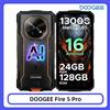 DOOGEE Fire 5 Pro Telefono Rugged 24GB 128GB Display HD+ da 6.6" Batteria da 13000mAh Mediatek Helio G81 NFC Fotocamera 13MP+8MP Smartphone Android 16