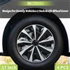 MOTENIO Copricerchi in plastica da 17 pollici, set da 4 pezzi, per veicoli automobilistici da 17 pollici, copertura completa, accessori di ricambio per copriruota.