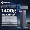 NONE Ventilatore Portatile Turbo Jet con Illuminazione LED, Potente Soffiatore d'Aria Senza Spazzole, Durevole, ad Alta Velocità, Potente, 4000mA, 1400G di Spinta