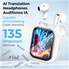NONE Auricolari wireless Bluetooth 6.0 HTC ne20 con traduzione AI e microfono con cancellazione del rumore ENC, cuffie sportive HTC ne20 Open Ear per viaggi/lavoro, 48 ore di riproduzione, display