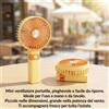 NONE Mini ventilatore pieghevole portatile, piccolo ventilatore da tavolo USB, flusso d'aria a 3 velocità, alimentato a batteria, pieghevole, perfetto per casa, ufficio, camera da letto e viaggi