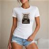 NONE Maglietta da donna con gatto, stile divertente e ironico, maglietta da donna 100% cotone, stampa I HATE PEOPLE con gatto in immagine, abbigliamento casual per il tempo libero, estate, viaggi,
