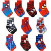 Marvel Calzini con impugnatura Spiderman, calzini per bambini, confezione da 10 pezzi, confezione da 10 paia, Stampe Spidey, 4-5 anni