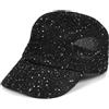 styleBREAKER Cappellino Baseball Donna con Paillettes Intrecciate | Cappellino 6 pannelli, fascia tergisudore, visiera curva, regolabile con fibbia in metallo (54-59 cm)