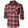 HISDERN Camicia a Quadri da Uomo a Maniche Lunghe Camicie di Flanella Scozzese Casual con 2 Tasche Button Down Regular Fit