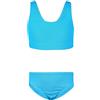 Aquarti Costume da Bagno per Ragazze, Jacquard a Pois Turchese, 164