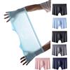 Faringoto Uomo Mutandine Mens Ice Silk Seamless Intimo Tinta unita Ultra-sottile, nero+cielo blu+nero+grigio+navy+rosa, S