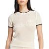 adidas Maglietta da donna Beige/Nero JD1076, bianco, S
