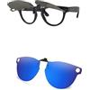 AOZAN Occhiali da sole polarizzati con clip flip-up compatibili con Ray-Ban Meta Headliner RW4009 50 mm, protezione UV e vestibilità sicura, Capri blu., RW4009 50mm