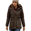Game Technical Apparel Donna Game Cantrell Antico Cotone Cerato Giacca Imbottita - Marrone, X-Large