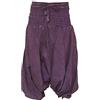 SHOPOHOLIC FASHION Pantaloni Harem Hippy Tinta Unita Slavati da Donna, Viola