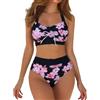 Generic Costume Donna Intero Curvy Bikini Vita Alta Costume da Bagno da Donna, Top con Gonna, Due Pezzi, Vita Alta, Bagno Donna, Costumi Taglie Forti Donna Abbigliamento Tankini Mare