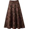 AMDOLE Gonne lunghe da donna estive da donna in jacquard floreale a vita alta gonna midi swing gonne in maglia per le donne, Caff, L