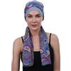 Deresina Headwear Copricapo chemioterapico da donna, Cuffia in bambù con sciarpe staccabili, turbante per tutti i giorni, berretto morbido, traspirante ed elegante per donne moderne