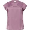 Kaffe Curve Plus Size Women's Blouse cap Sleeves Round Neck Satin Loose Fit Camicia da Donna