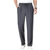Generale Pantaloni Stretch Uomo, Pantaloni Chino in Cotone con Vita Elastica, Pantaloni Estivi Traspiranti e Comodi Stile Smart Casual per Uomini Anziani(Gray,XXL)