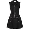 Banned Alternative Astrid Dress Donna Miniabito Nero 97% Cotone, 3% Spandex