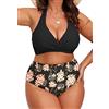 CheChury Donna Taglie Forti Bikini Set Coordinati Boemia Reggiseno Costume da Bagno Due Pezzi Plus Size Mare Spiaggia Due Pezzi Costumi Donna Mare