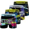 FREEGUN Mutande Boxer Uomo Sport, Set da 4, Blu A91 (XL)