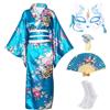 CRFASIBE 5 Pezzi Kimono Donna Giapponese, Tradizionale Yukata per Carnevale