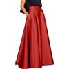 COTCLO Gonna lunga Primavera Estate Donne Gonne Elegante Vita Alta A-Line Partito Maxi Gonna Lunga Casual Vacanza Solide Gonne