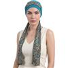 Deresina Headwear Copricapo chemioterapico da donna, Cuffia in bambù con sciarpe staccabili, turbante per tutti i giorni, berretto morbido, traspirante ed elegante per donne moderne