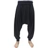SAVARI | Pantaloni Harem | Modello Relax | Primavera e Autunno | Con le tasche | Tiro basso | Vita e gambe larghe |Pantaloni per la casa e lo yoga |Donne e uomini |Nero, Bianco, Grigio e Vino |S-3XL ·