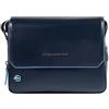 PIQUADRO - Tracolla Blue Square in Pelle - Uomo - Blu Notte