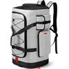 TAIHOYIN Borsa da Viaggio e Borsone Sportiva da Uomo 70L Grande Zaino Palestra con Porta Scarpe per Viaggio, Campeggio, Sport, Grigio