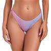 RELLECIGA Moda Mare Donna Slip High Cut Thong Bikini Tanga Bottom Blurred M