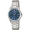Casio Orologio da polso da donna al quarzo classico cinturino in acciaio inox grigio cassa in ottone display analogico blu - LTP-1183A-2A