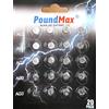 PoundMax 20 batterie alcaline a bottone AG3 LR41 da 1,5 V