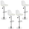 OHMG Sgabello Bar Moderni Design Sgabello Alto con Schienale in Finta Pelle Sedia Alta da Cucina Regolabile Girevole 360°Sedia Alta da Cucina Ristorante e Bar Fondo Antigraffio e Poggia Piedi