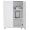 FineBuy Cassettiera 71x35x104 cm Bianca con 2 Ante, Mobile Multiuso | mobile da ingresso con ripiani e vano contenitore, credenza piccolo opaco, credenza per ingresso, bagno e camera da letto