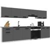 B BELINI GROUP Belini ITALIA 2 Mobile Cucina Completa Componibile 240cm Grigio | Cucina completa componibile, mobili pensili e bassi inclusi, montaggio facile