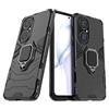 MaiJin Compatibile con Huawei P50 Cover, Custodia Armor Anello Cavalletto (Funziona con il Supporto Magnetico per Auto) Case Paraurti (Nero)