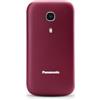 Panasonic KX-TU400EXR Telefono Cellulare ad Utilizzo Facilitato, Pulsanti Grandi Retroilluminati, Ampio Display da 2,4, Batteria a Lunga Durata, Tasto per Chiamata Prioritaria con Vivavoce, Bordeaux