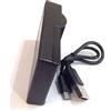 xjgmao DMW-BCE10E - Caricabatterie USB per fotocamera Panasonic DMW-BCE10, VW-VBJ10, FS20, FX500K, FX500S, FX520, FS3P, FS3S, FS5GK, FS5K, FS5R, FS5S, FS3A, FX30, FX33, FX38, FX55, FX35, FX37, CGG A-S008 E