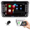 HLLECARMO Alta Potenza Stereo Golf 5 Wireless Carplay Android Auto per VW Golf 5 Golf 6 T5 Jetta Skoda Polo Passat Tiguan CC 7 "IPS Touch Panel Mirror Link Bluetooth AM/FM RDS 2 USB EQ SWC