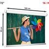 Rollmaxxx 72 Rolleinwand schermo per videoproiettore Heimkino schermo per proiettore 16:9 160x89
