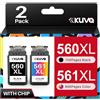 Kuva 560 561 XL PG-560XL CL-561XL Cartouches d'encre Multipack Remplacement pour Canon PG560XL CL561XL pour Pixma TS7450 TS5350 TS7451 TS5352 TS5351 TS5353 (1 Noire, 1 Trois Couleurs, Lot de 2)