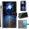 KENHONER Custodia per Xiaomi Redmi Note 13 Pro 5G, luna | Portafoglio Pelle PU, Magnetica, Resistente Agli Urti, Scomparto Carte Credito, Pieghevole, Flip Libro, Motivo