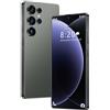 ULUCAN Smartphone S26 Ultra sbloccato 5G con penna integrata, 16GB RAM, 1TB ROM, telefono cellulare Incell HD da 7,3 pollici con schermo intero, batteria a lunga durata da 8000mAh doppia SIM,Green-1TB