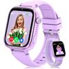 RUXINGX Smartwatch Bambini con GPS e HD Videochiamate, 4G Orologio Chiamate Viola